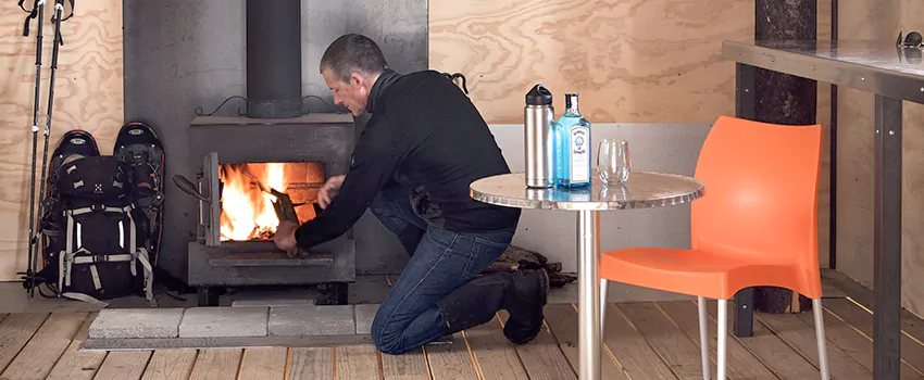 Open Hearth Wood Fireplace Installation in Hudson, QC