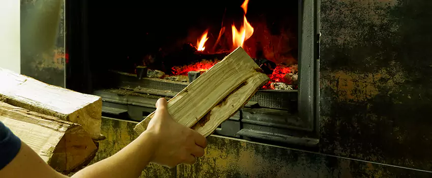 Wood Stove Heat Resistant Wall Repair in Hudson, Quebec