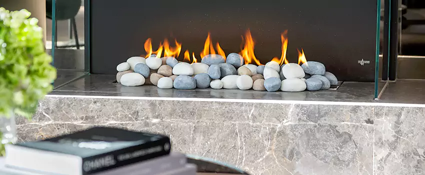 Double-Height Fireplace Design Refurbishment in Hudson, Quebec