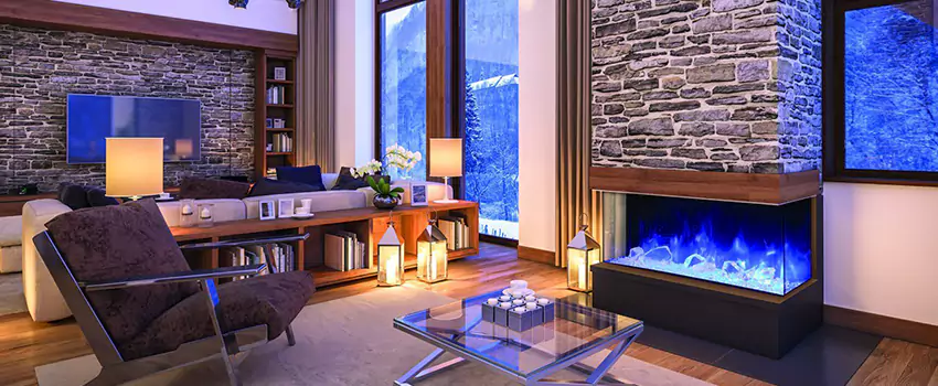 Dynamic Flame Color Fireplace Installation in Hudson, QC